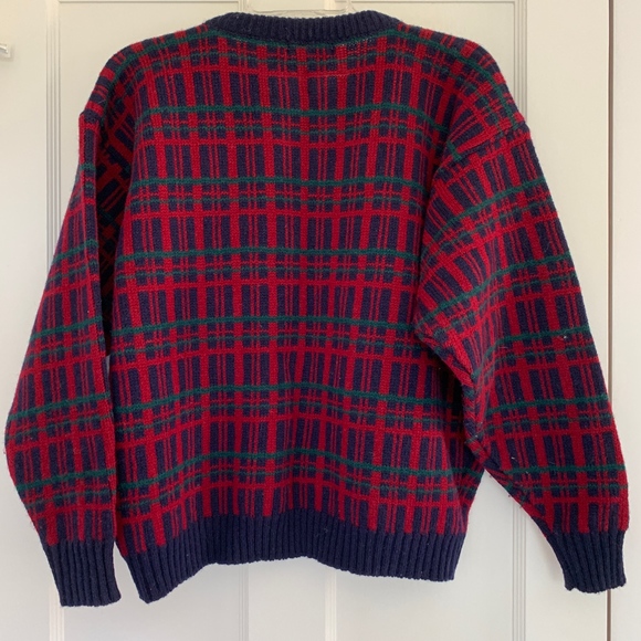 VTG Talbots Scottish Wool Tartan Sweater Size XL - Picture 4 of 4